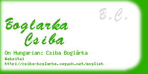 boglarka csiba business card