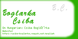 boglarka csiba business card